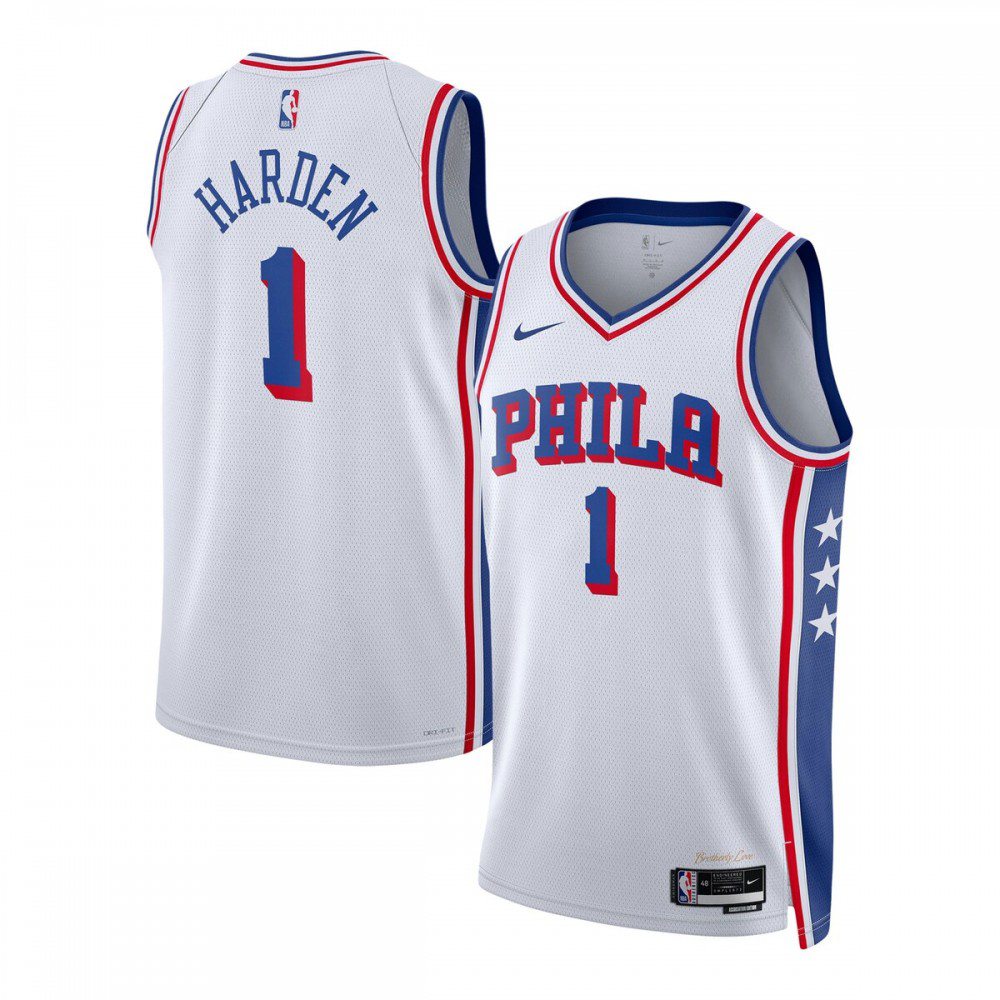 James Harden Philadelphia 76ers Unisex Swingman Jersey - Association Edition - White-Pro Kit Vault | Brand New 26/27 Sports Jerseys